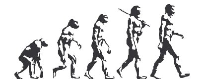 Image of evolution of man